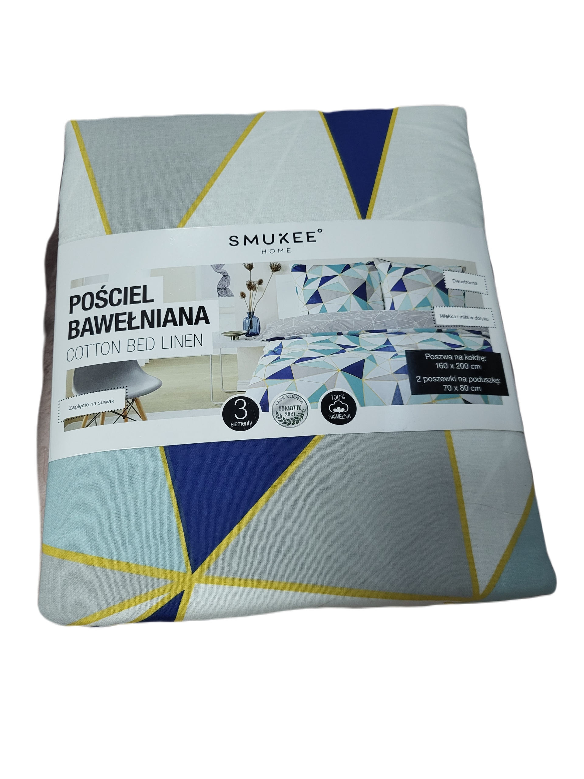 

Komplet pościeli Smukee Trójkąty 200cm x 220cm
