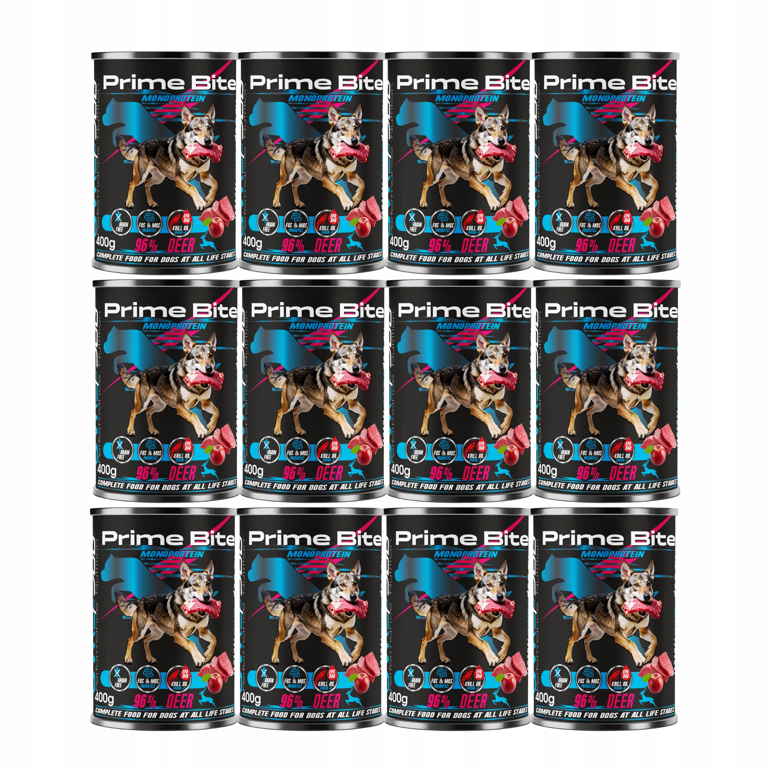 Levně Game Dog Prime Bite Monoprotein vlhké krmivo pro psy jelen 12 x 400 g