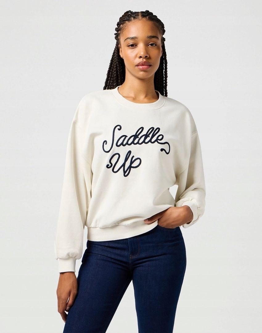 Dámská mikina Wrangler Oversized Sweat Vintage White 112364504 XL