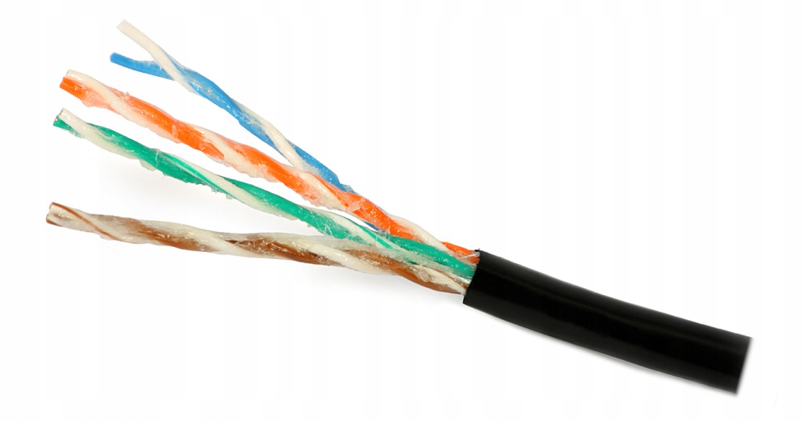 KABEL INTERNETOWY UTP KATEGORIA 5E ŻELOWANA SKRĘTKA ZIEMNA NA METRY Marka Cabletech