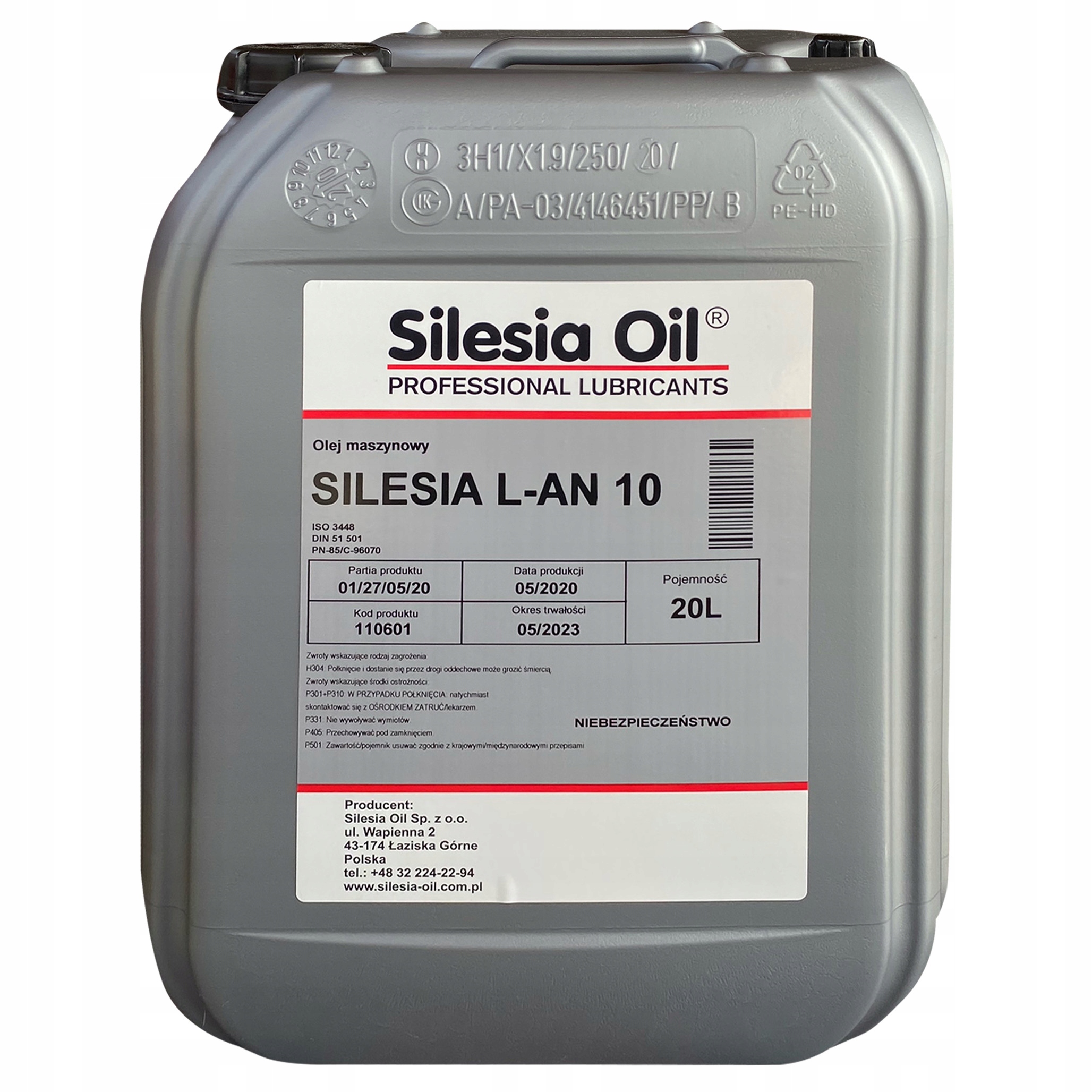 OLEJ MASZYNOWY SILESIA LAN 10 20 L