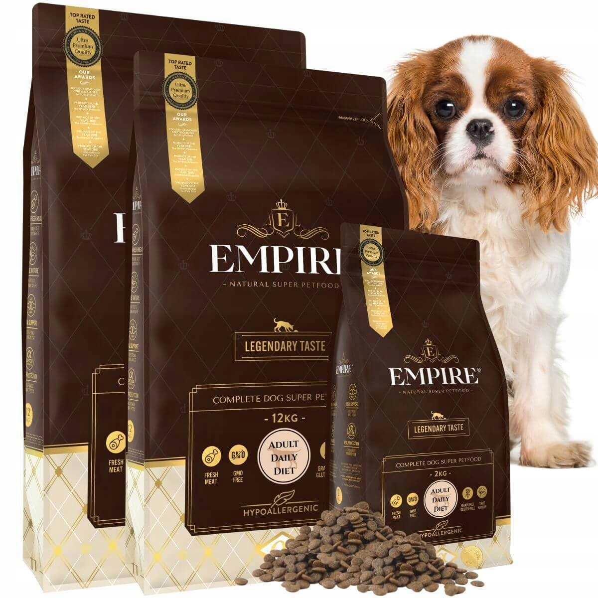 Levně Suché Krmivo Malých Středních Plemen Empire Adult Daily Diet Bez Gmo Sada 26 Kg