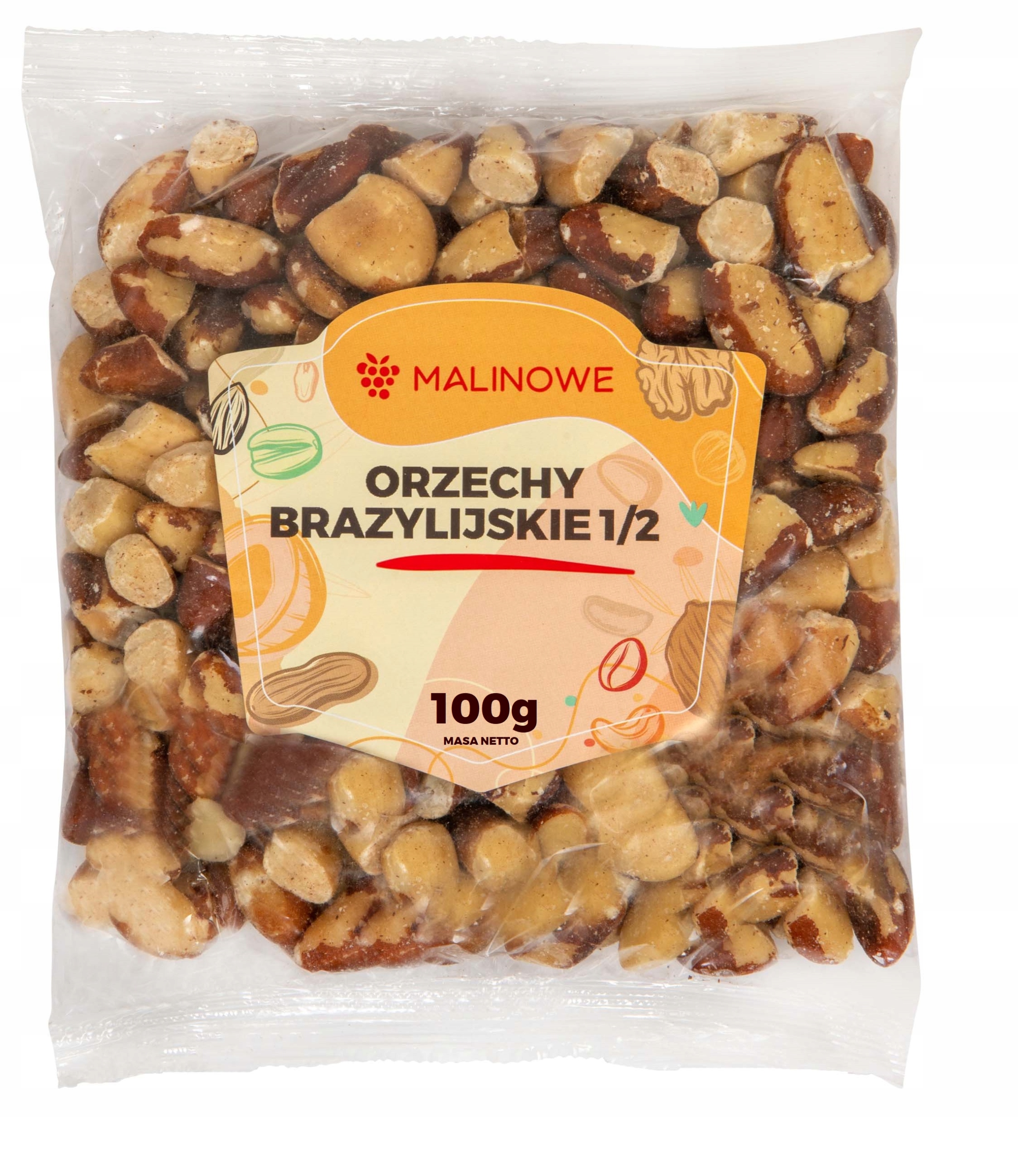 YUMMY! PRZEKĄSKA ORZECHY BRAZYLIJSKIE 1/2 100g