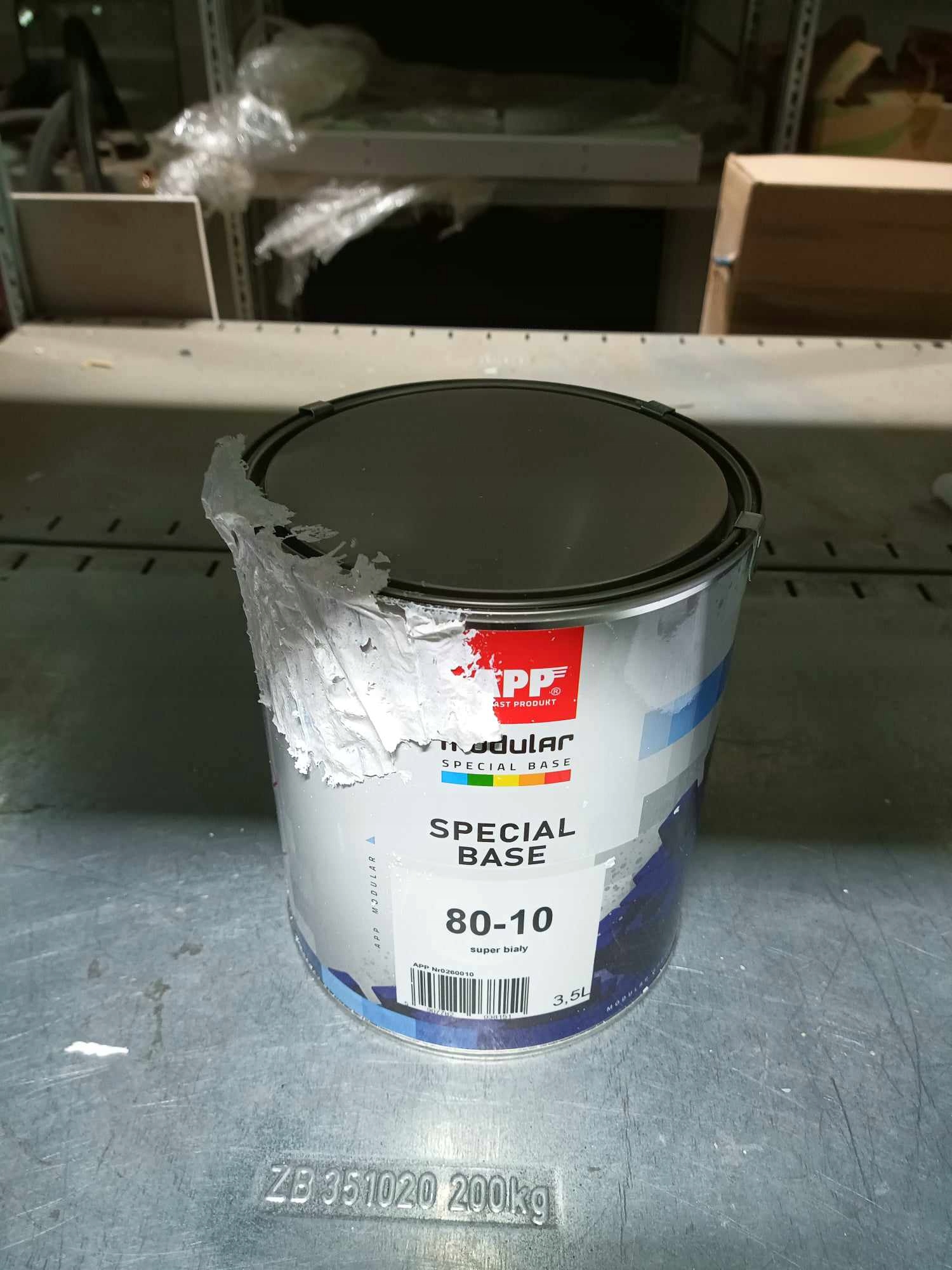 Lakier bazowy specjalny pigmenty SOLID | 80-10 | biały | 3,5L APP Modular