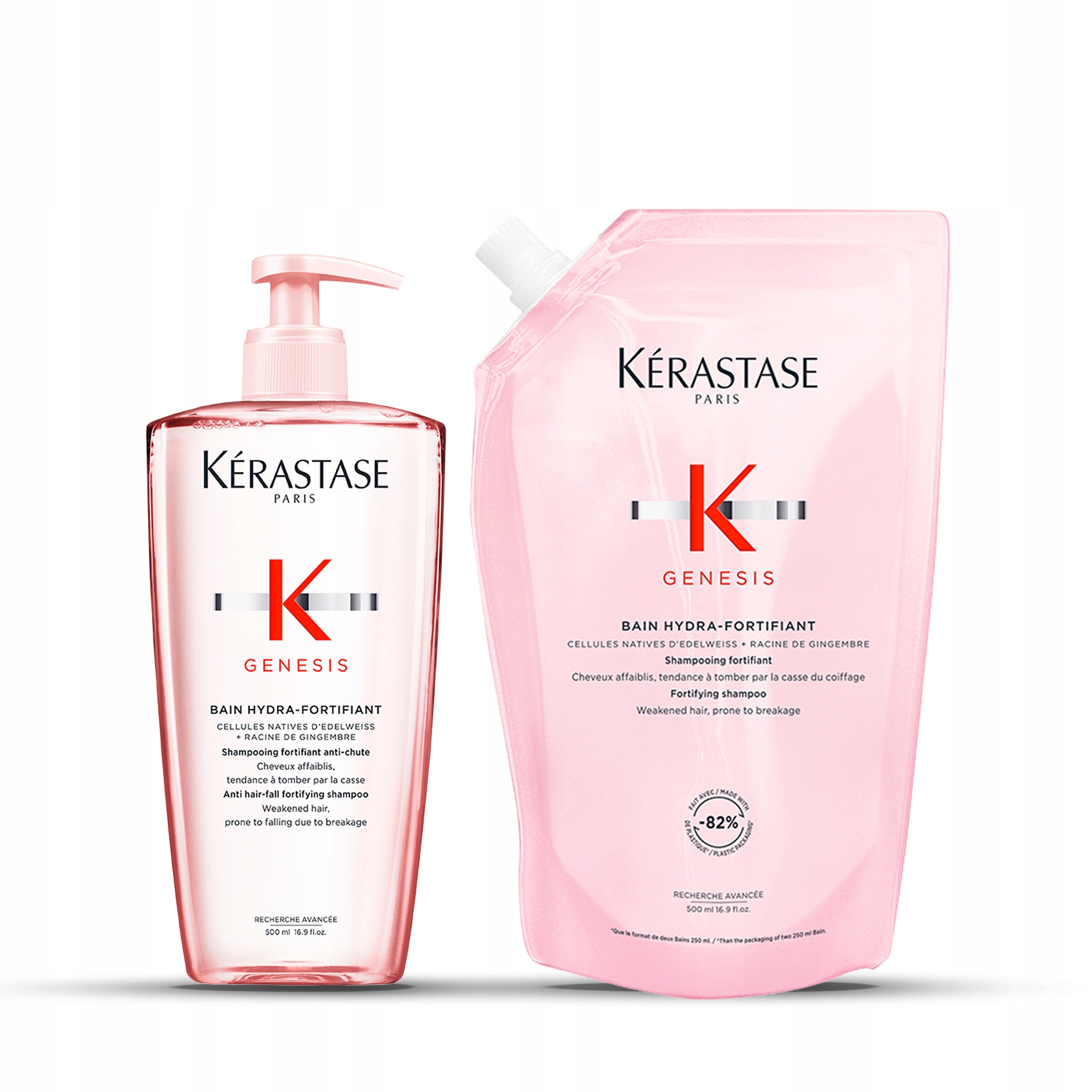 Kérastase Zestaw Genesis Szampon Nawilżający Włosy Kruche 500 ml Refill