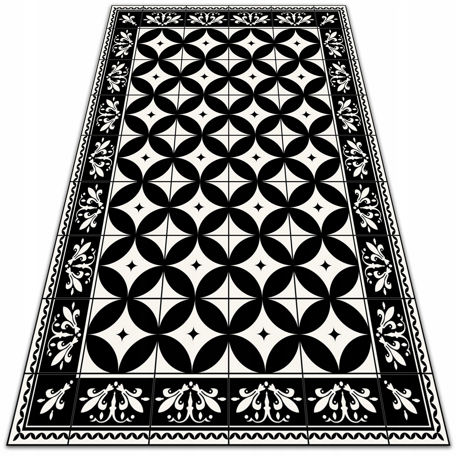 

Dywan na taras nadruk Koła w kafelkach 60x90 cm