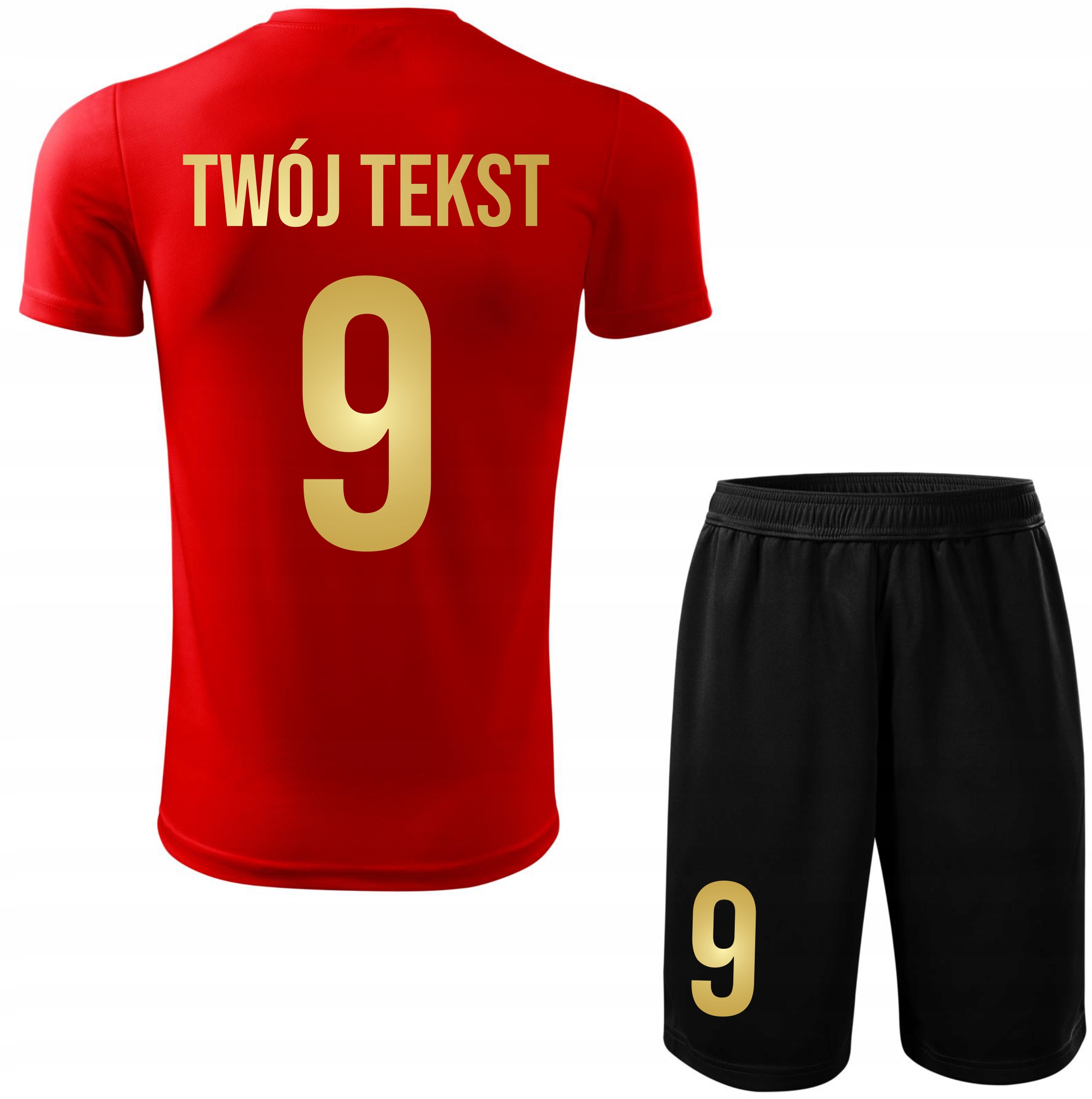 Strój piłkarski Z Własnym Napisem i Numerem komplet Z Nadrukiem na Wf 158