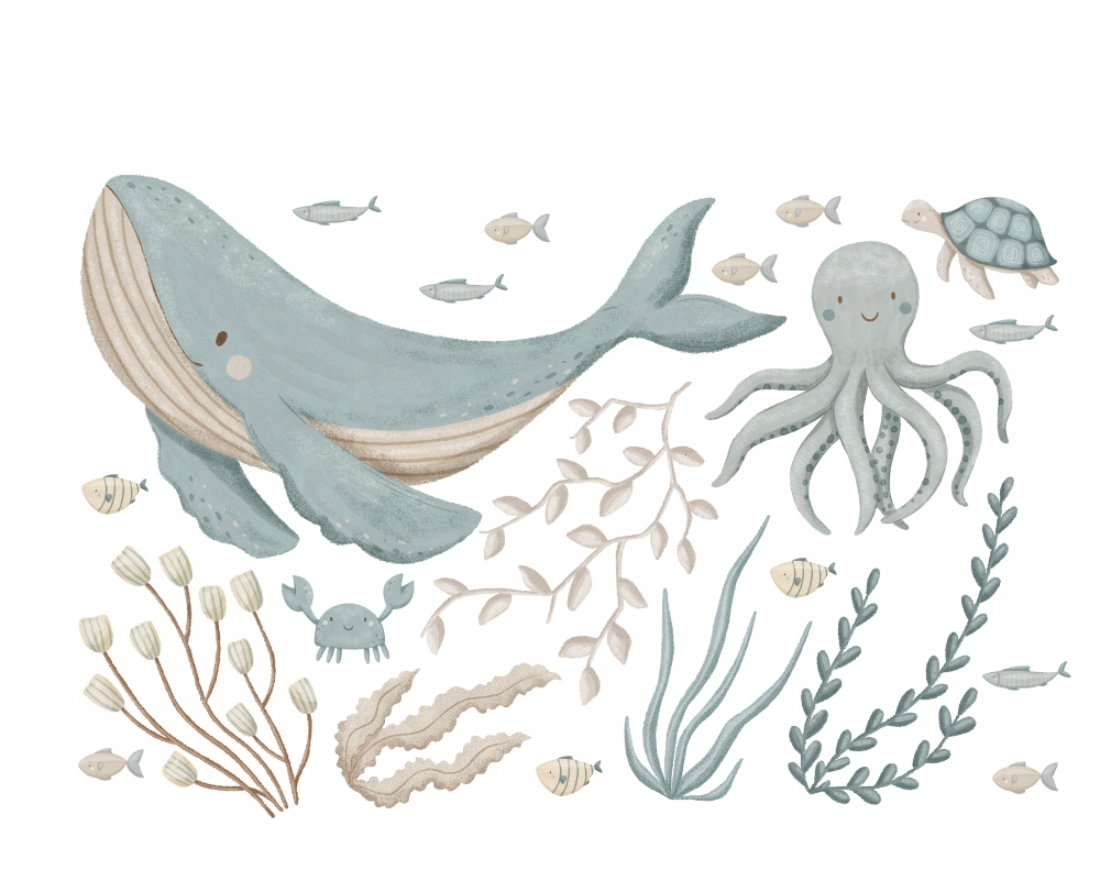 Naklejki Na Ścianę Dla Dzieci Morskie Ocean NR.7