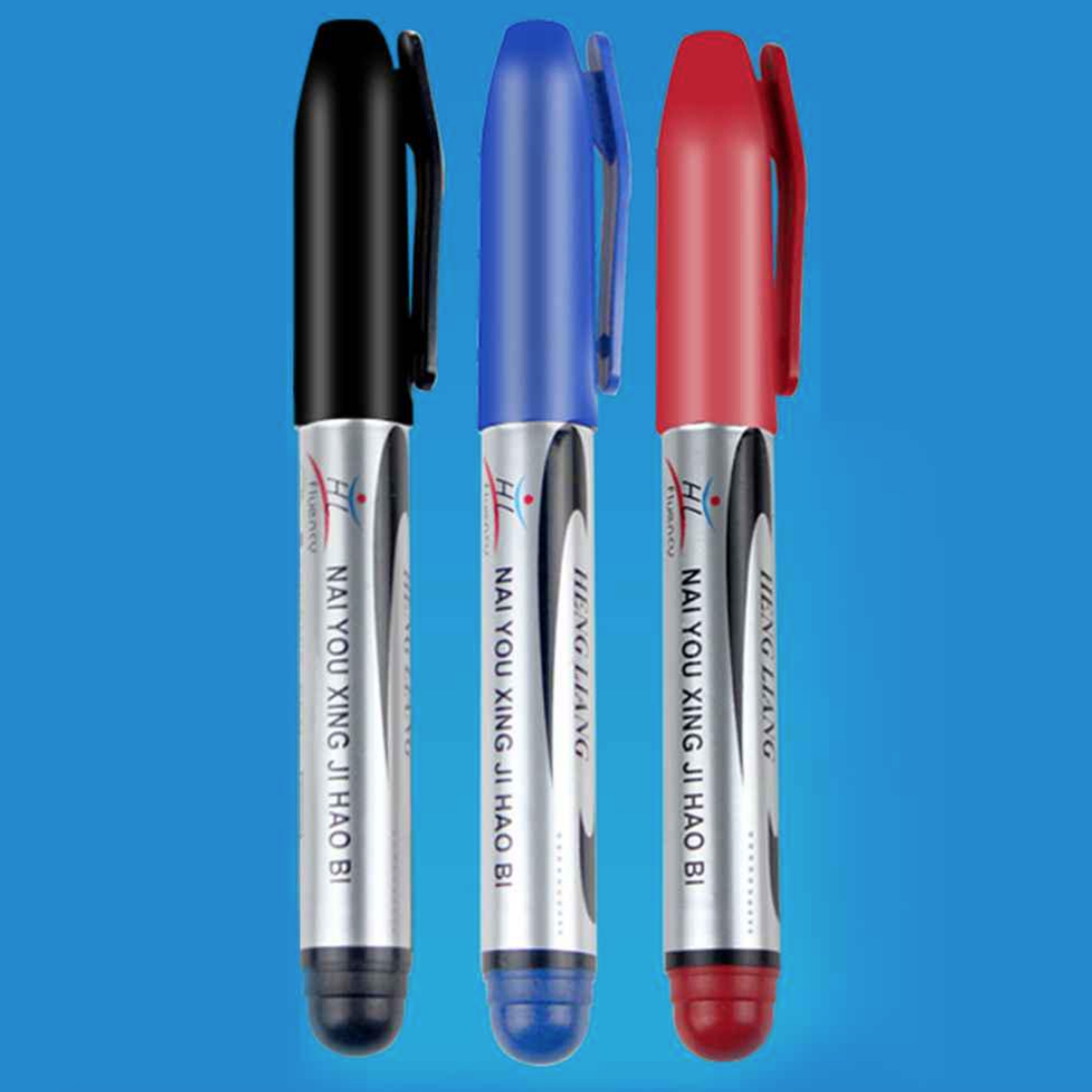 MARKER PERMANENTNY OKRĄGŁY MAZAK PISAK FLAMASTER KOLORY UNIWERSALNY Kod producenta CZARNY CZERWONY NIEBIESKI GRANATOWY