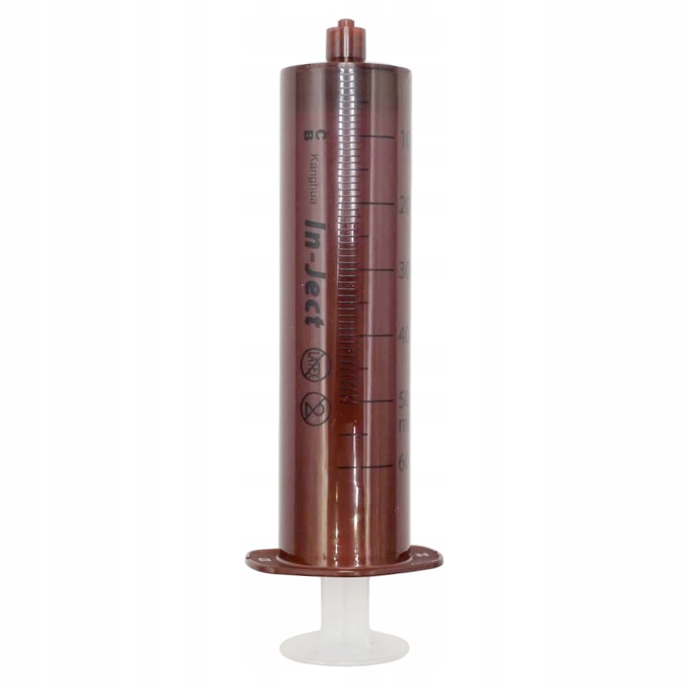 In-Ject Strzykawka bursztynowa 50ml 60ml sterylna Luer-Lock 3-CZ INTERGOS