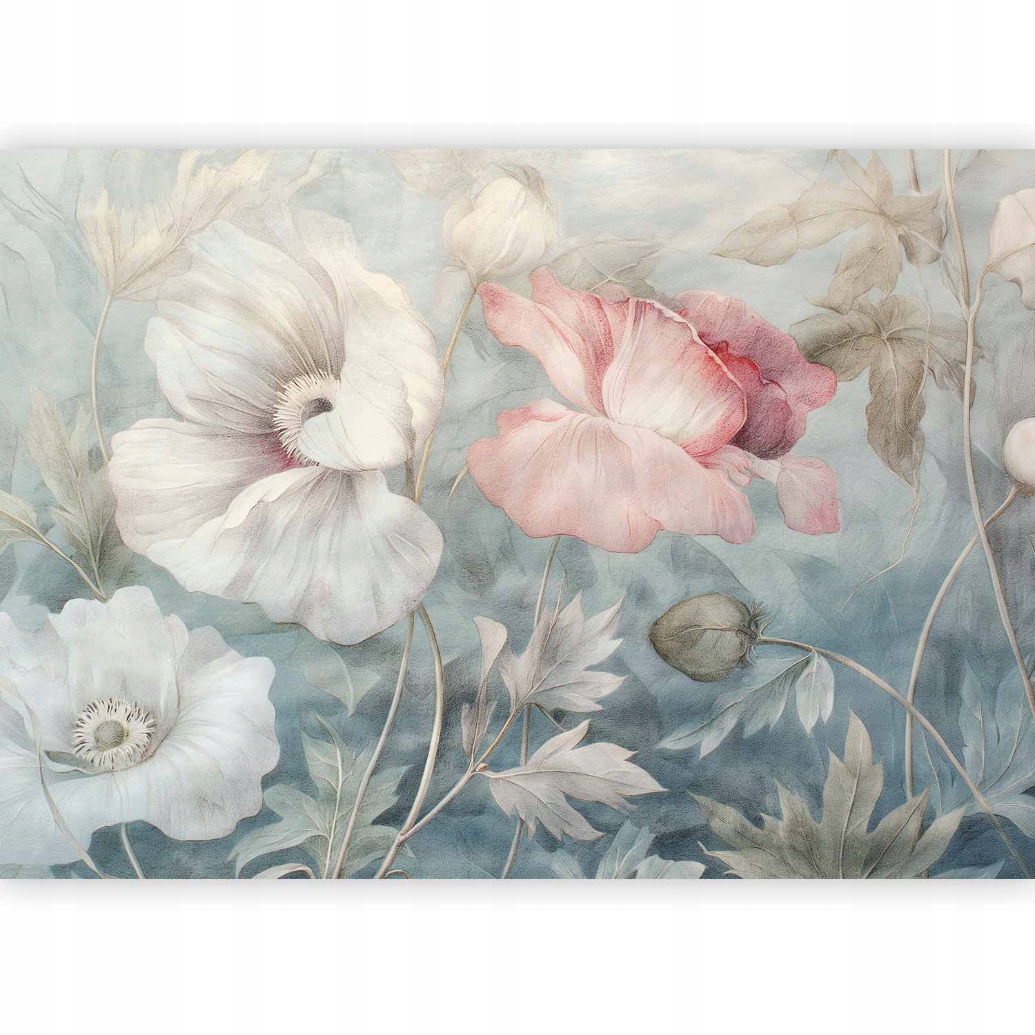 Fototapeta Premium Kwiaty Łąka Subtelne Rośliny Natura Boho Salon 500x350