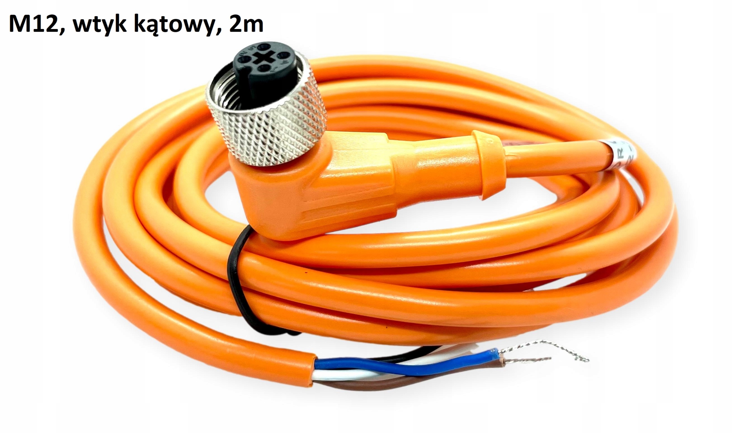 

Wtyk żeński kątowy M12 4-piny z przewodem 2m