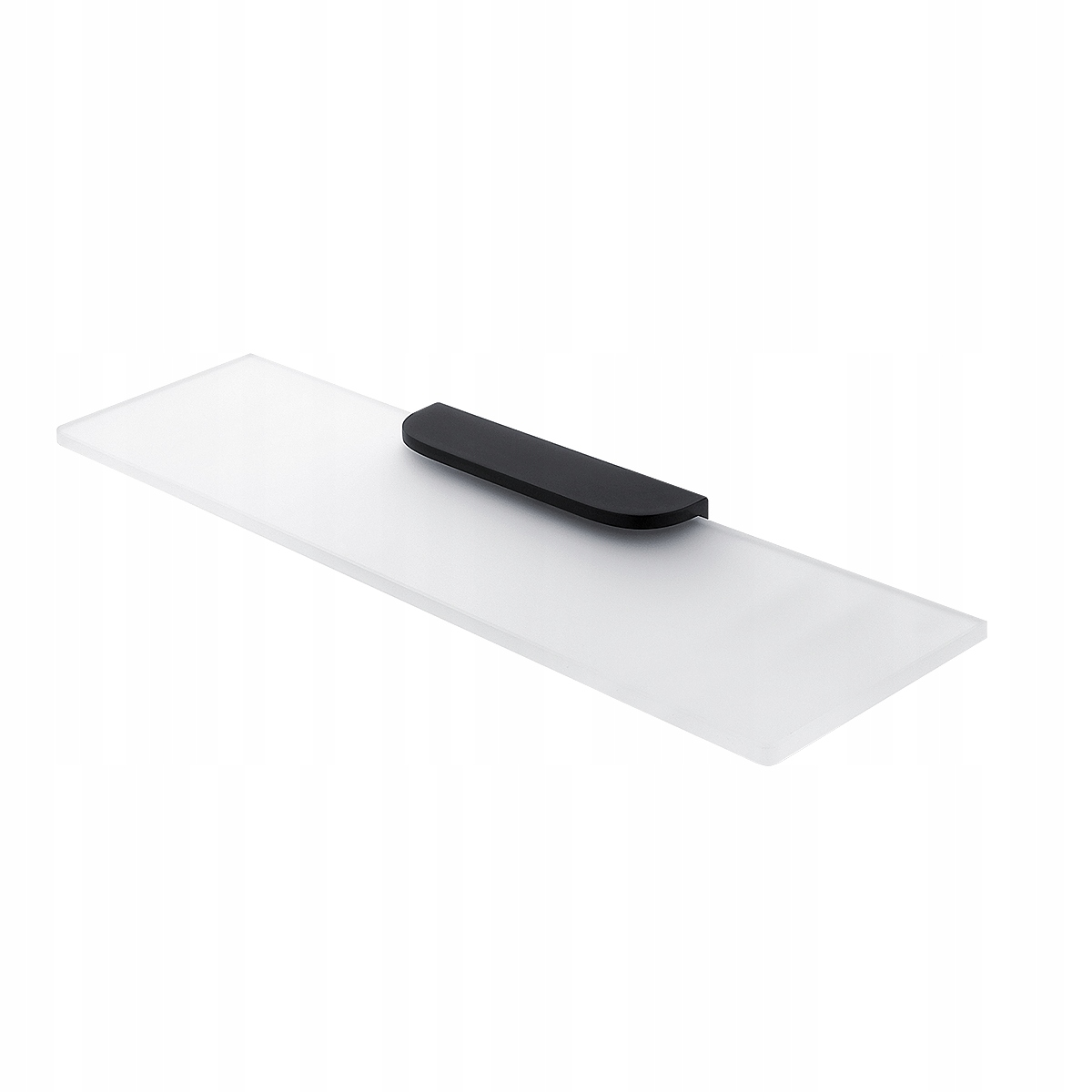 Nimco Nikau Černá police do koupelny skleněná mat 50 cm Nkc 30091B-50-90