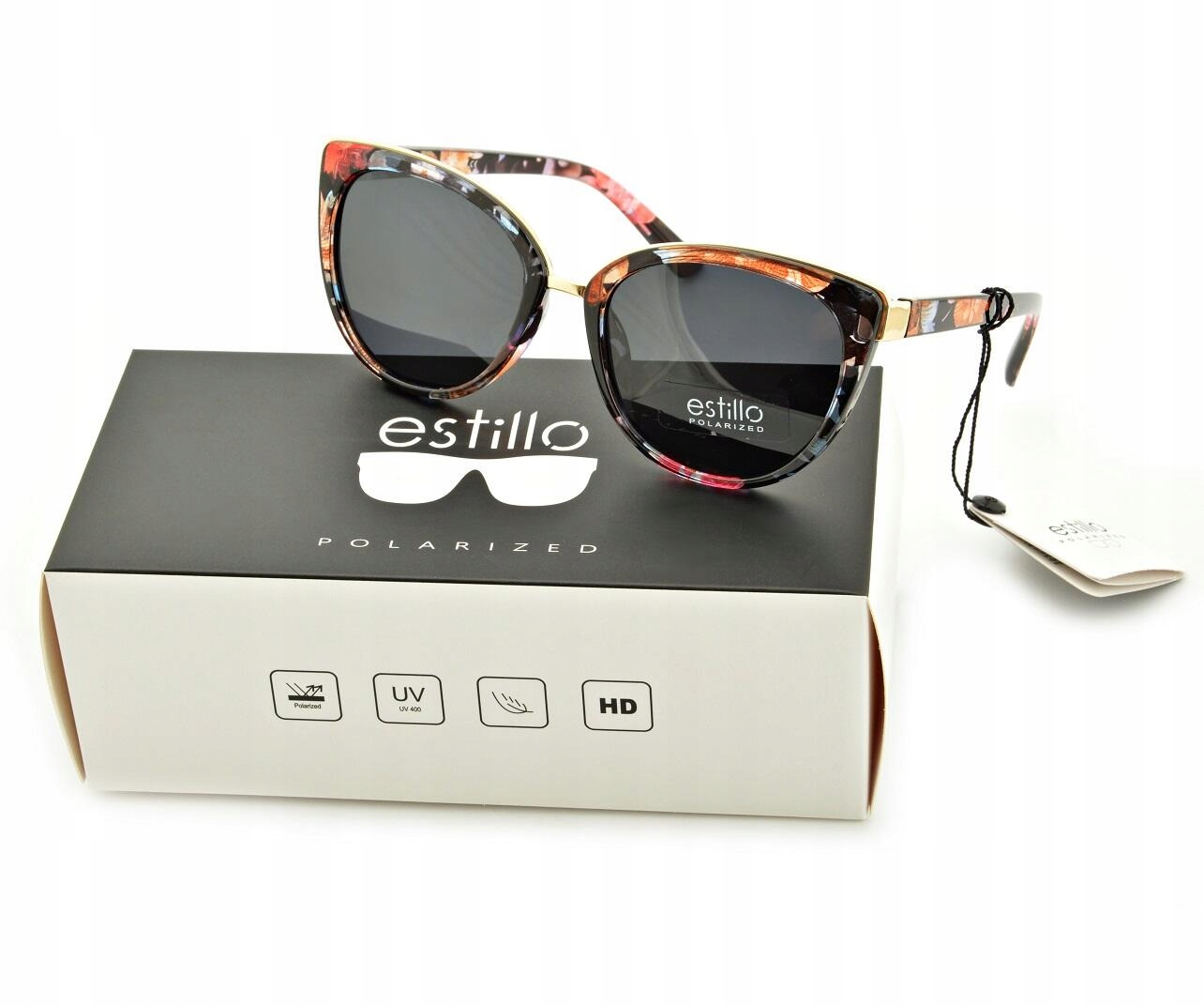 DAMSKIE Okulary POLARYZACYJNE Kocie Oczy Estillo PRZECIWSŁONECZNE UV400 Producent inny