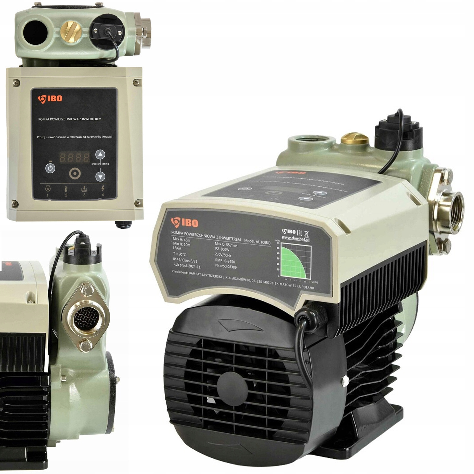 Ibo Čerpadlo Na Zvýšenie Tlaku Autoibo Hydroforová Súprava 800W Tichá