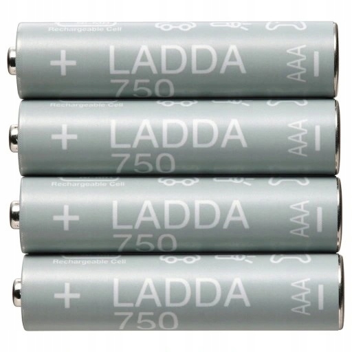 IKEA akumulatorki LADDA 750mAh AAA 4 sztuki