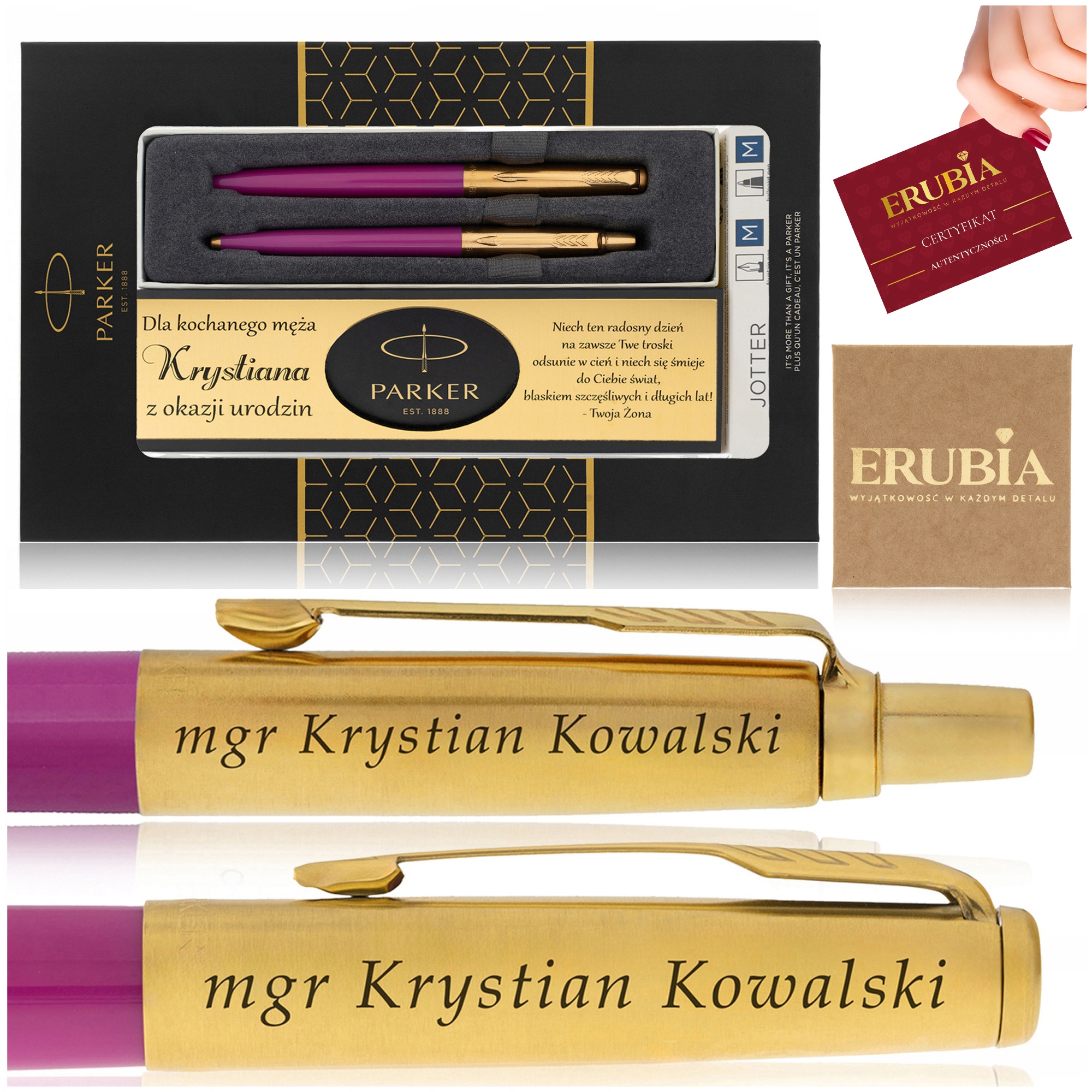 Dárková Sada Pro Ženu 24K Pero A Propiska Parker Dárek Pro Ni