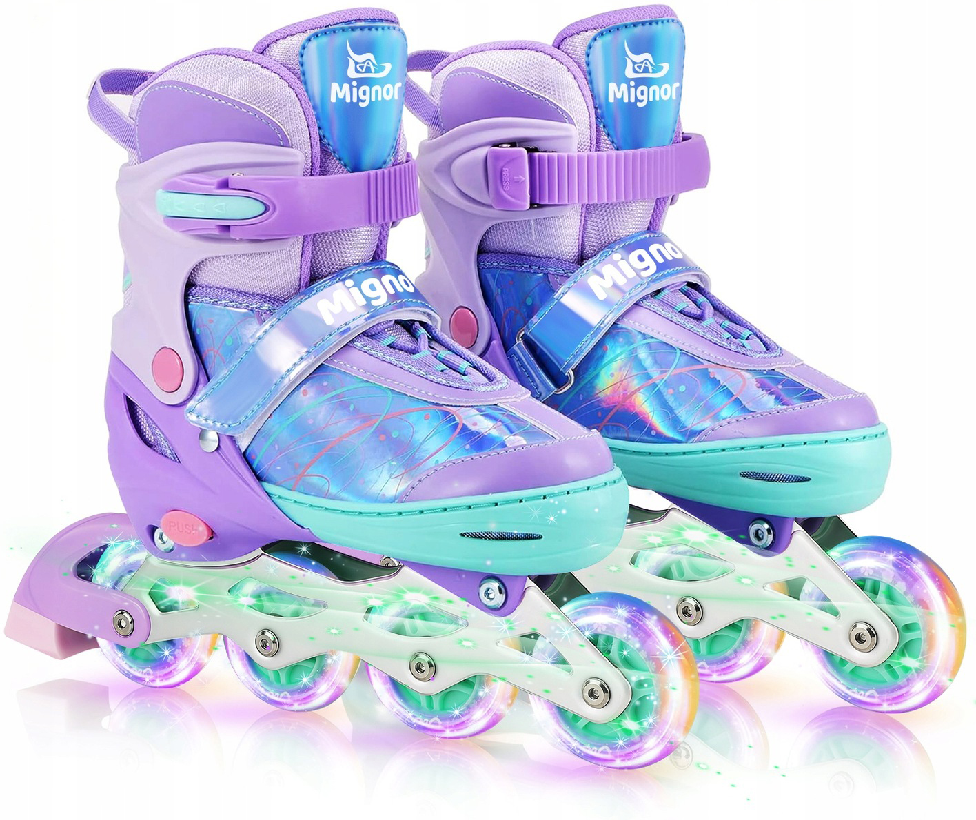 Kolečkové Brusle Klasické 4 Velikosti Nastavitelné Pro Děti S Podsvícenými Kolečky