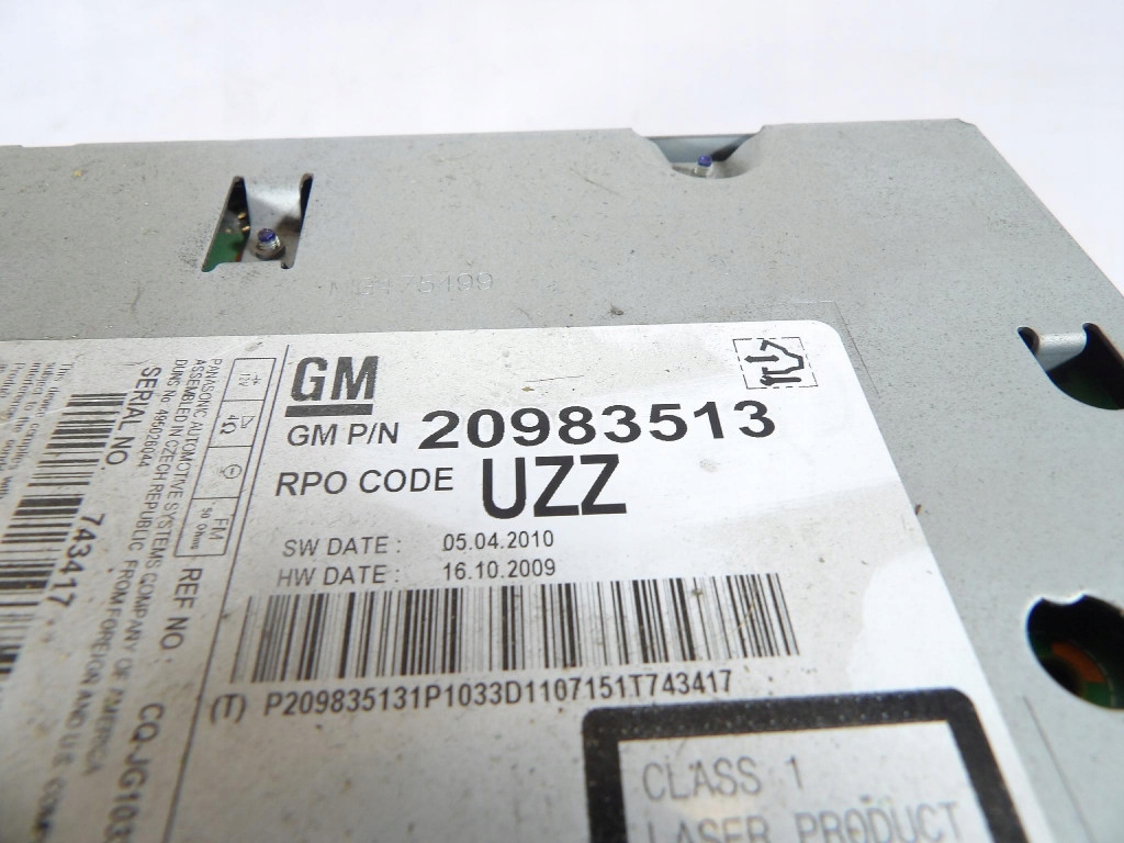 OPEL INSIGNIA A RADIO 20983513