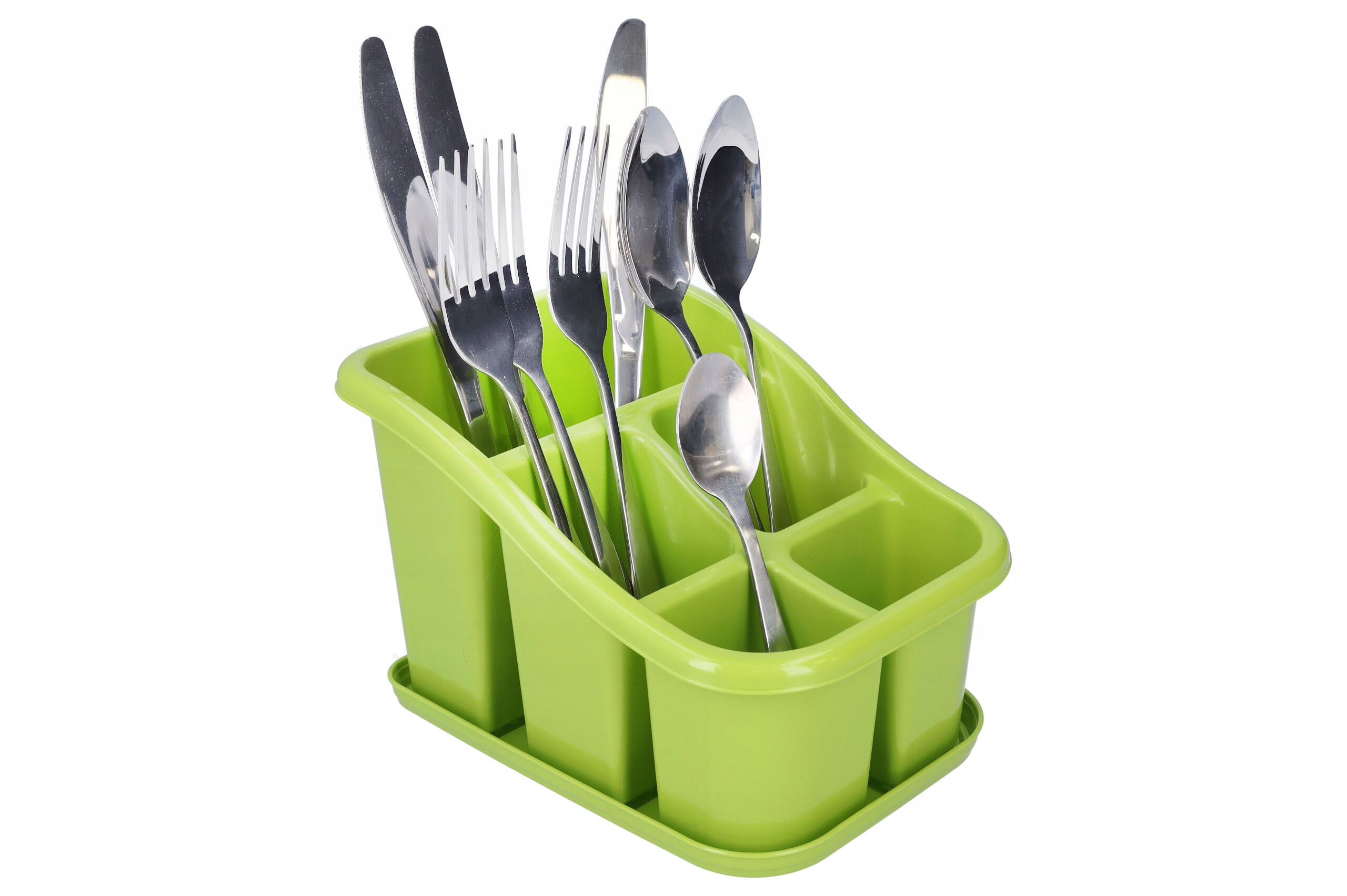 OCIEKACZ NA SZTUĆCE zielony organizer suszarka z tacką 5 przegródek Długość (cm) 20