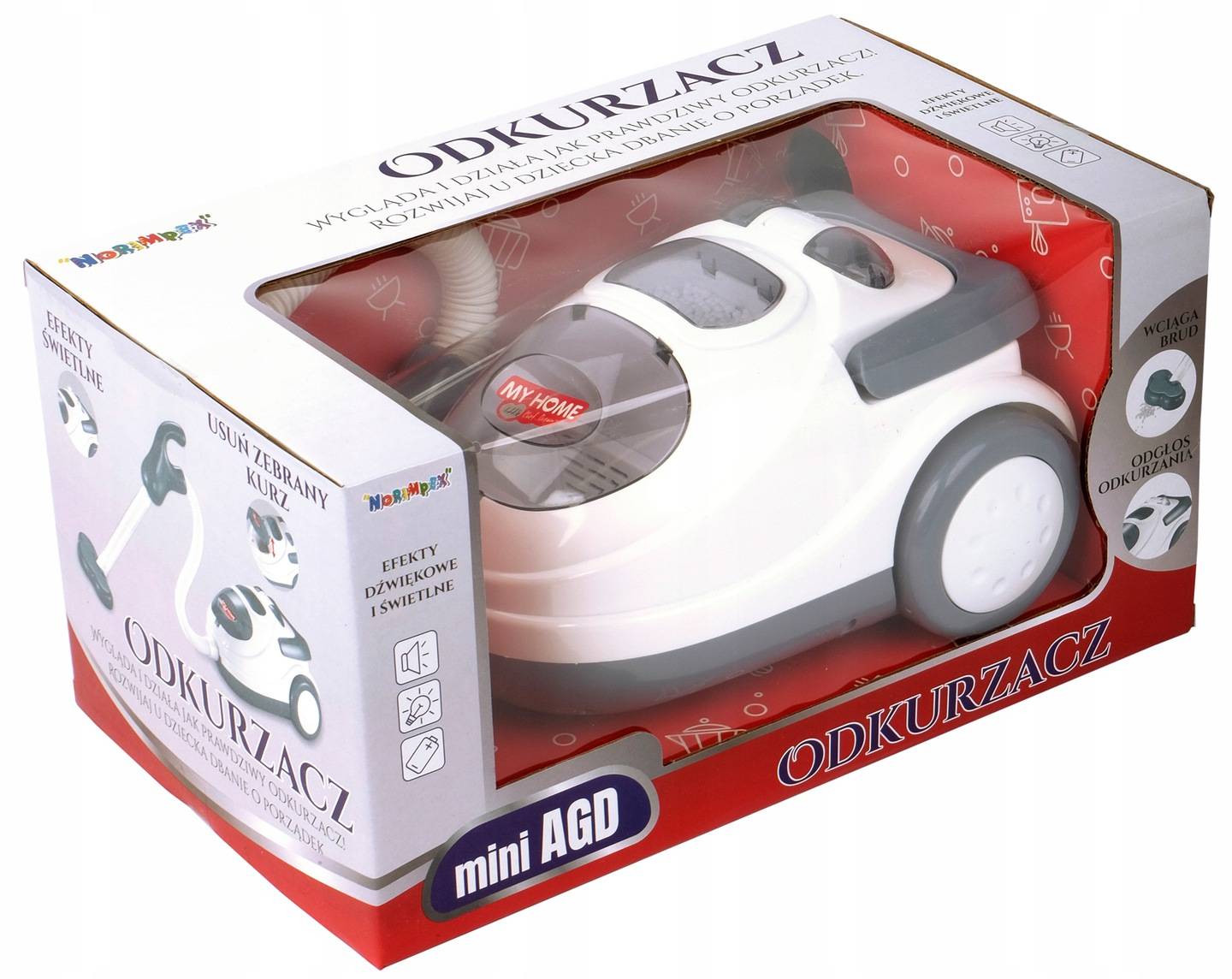 Duży Odkurzacz Dla Dzieci Zbiera Kulki Światło Dźwięk AGD Norimpex Płeć chłopcy dziewczynki