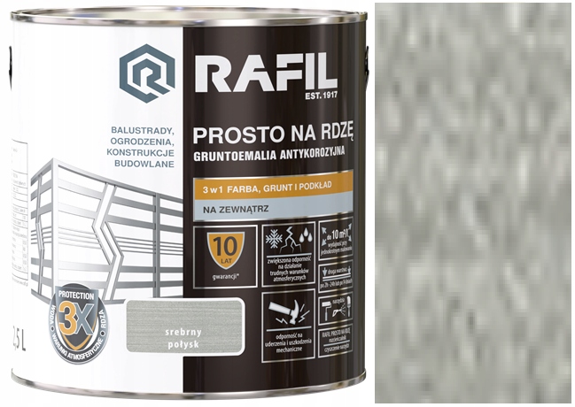 Rafil Přímo Na Rez 2,5 L Stříbrný Lesk