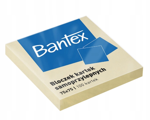 

Notes Karteczki Samoprzylepne 75X75MM 100SZT Żółte