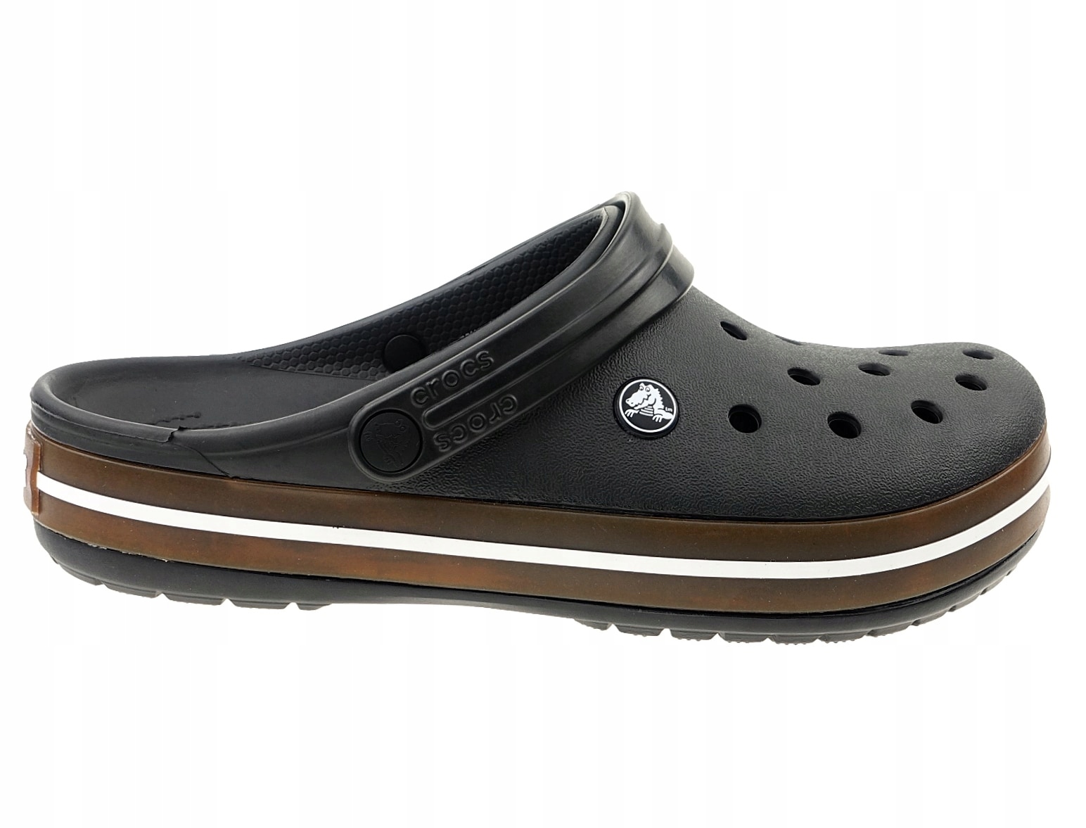 Klapki Crocs Crocband Gum 212756-001 czarne New 45/46