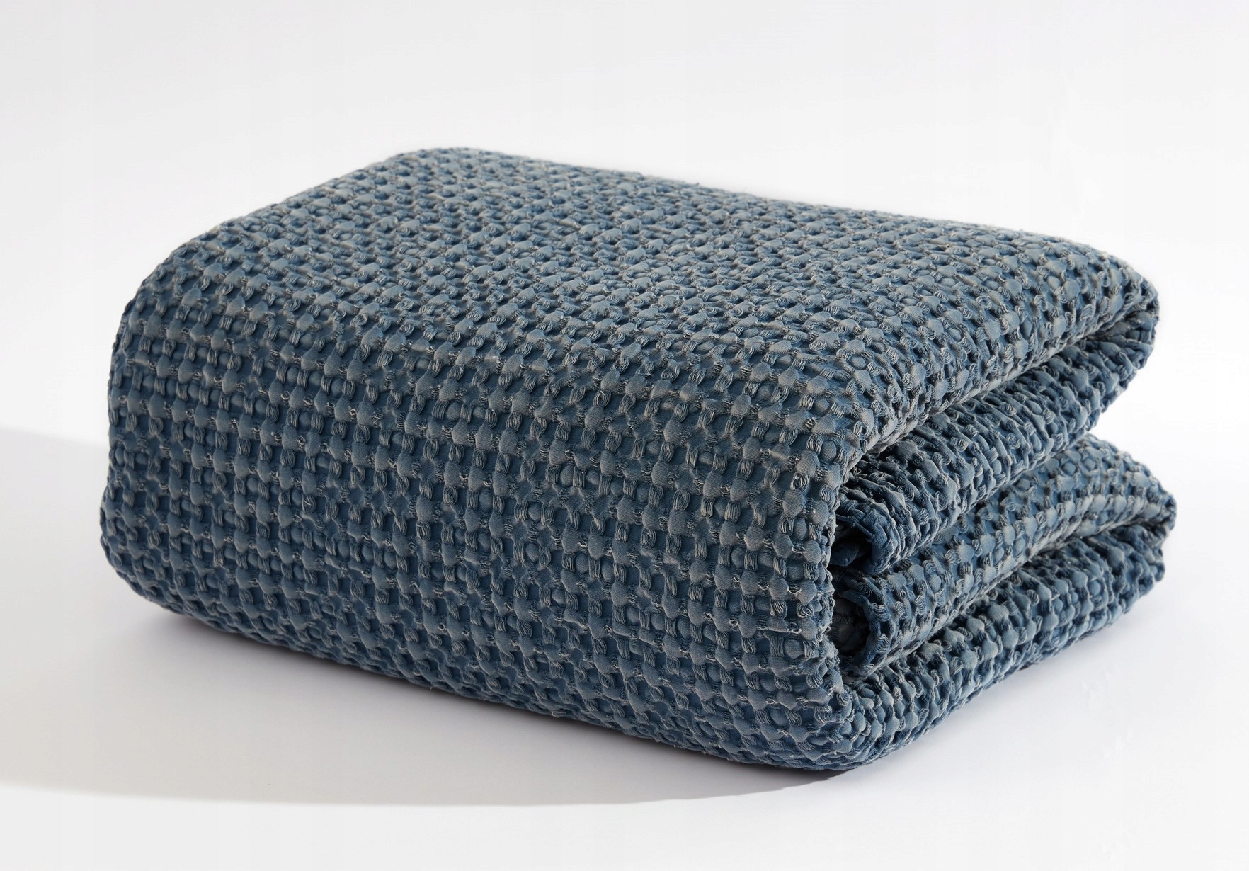 Přikrývka na postel 100% bavlna Jeansová 180 x 220 cm Bavlněná měkká Kapa