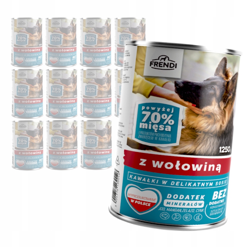 Frendi Vlhké Krmivo pro psa Kousky v jemné omáčce s hovězím masem 12x1250 g