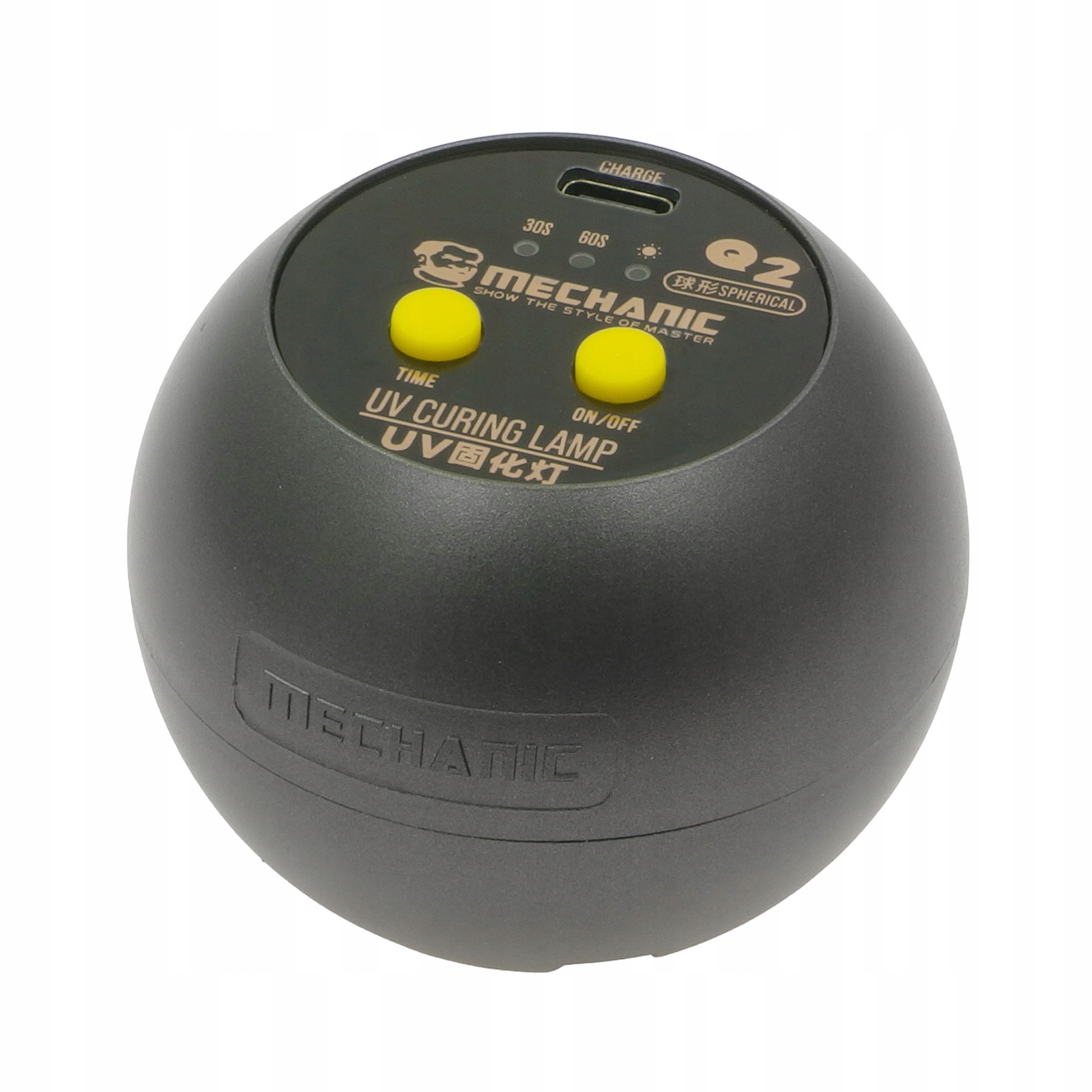 Lampa Uv Q2 Mechanic z akumulatorem 400 mAh, ciemnoszara, MECH-UV-Q2