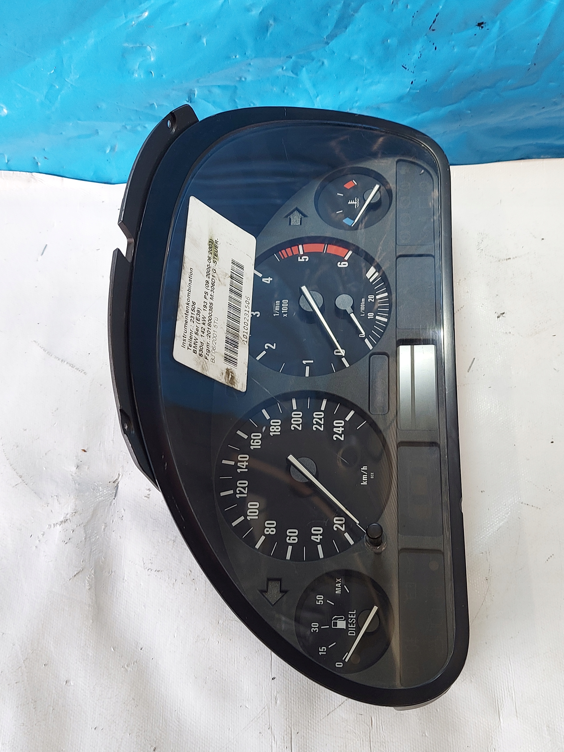 dials clock BMW 5 E39 530D 62116903806
