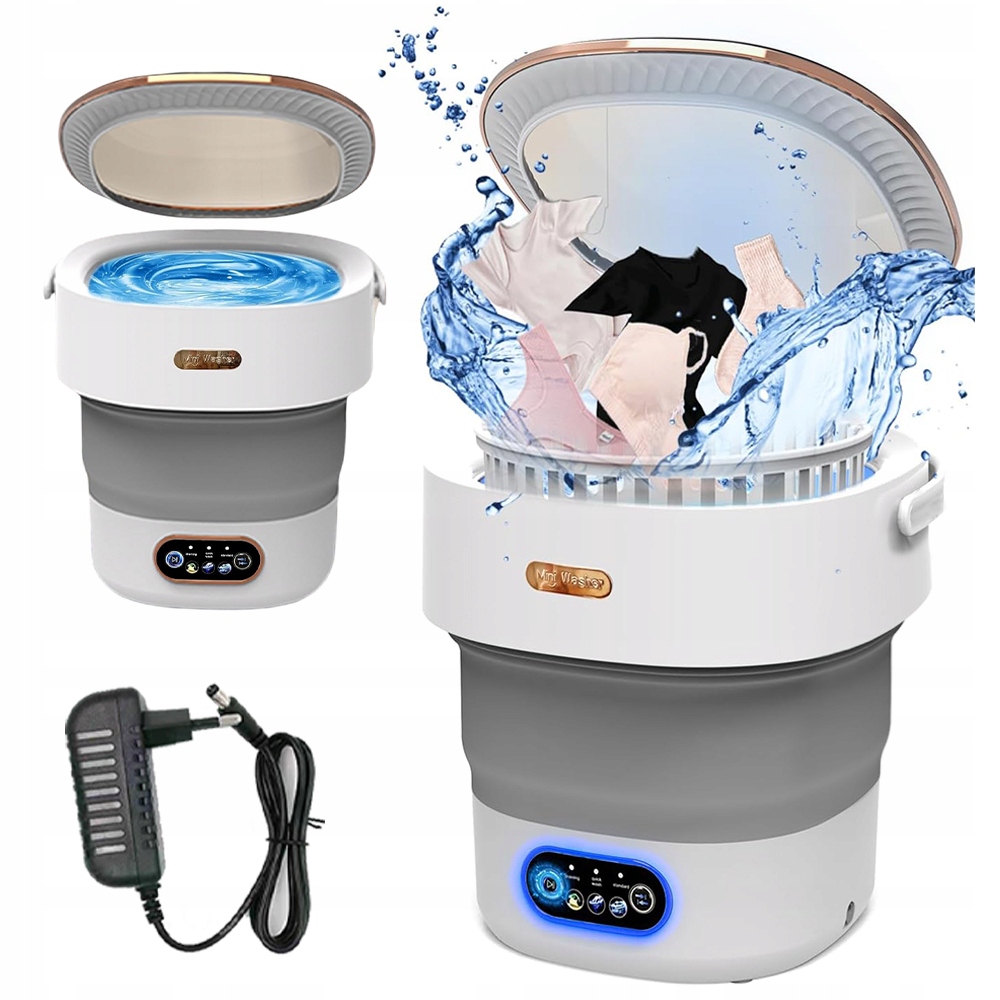 Mini Pralka Turystyczna Automatyczna Składana Przenośna 24W Dla Niemowląt