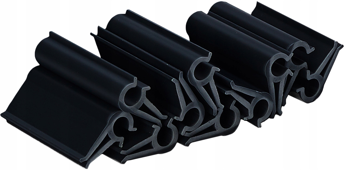 20x KLIPSY MONTAŻOWE ZACZEPY DO TAŚMA OGRODZENIOWA WĄSKA SIATKA 3D CZARNA