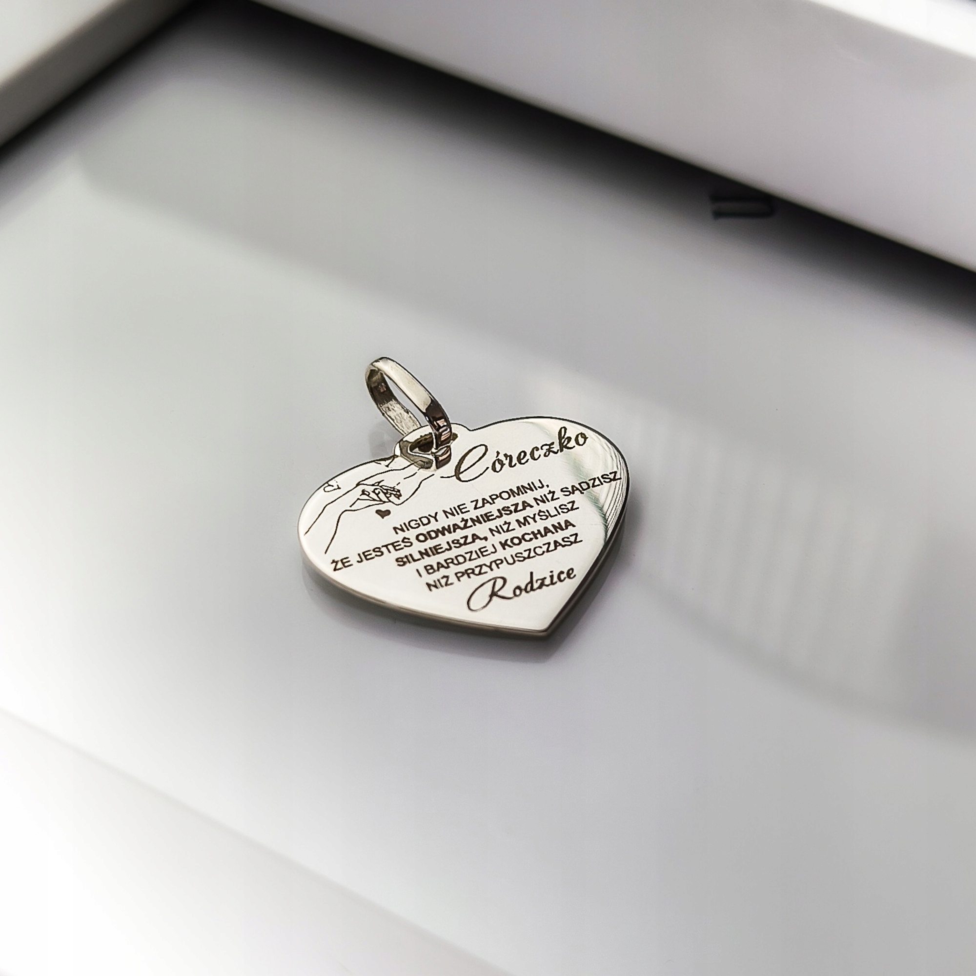 Stříbrný přívěsek srdce pro gravírování ryzost 925