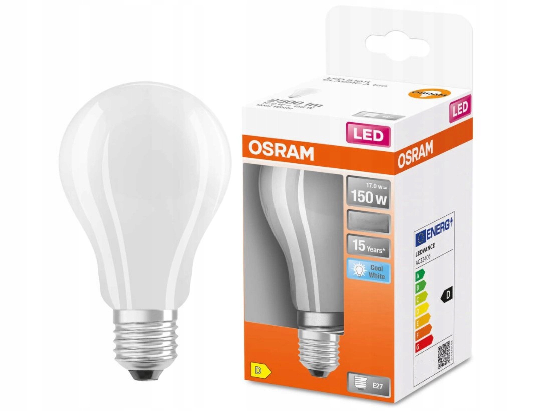 

Żarówka Led 17W=150W E27 Osram 4000K biała