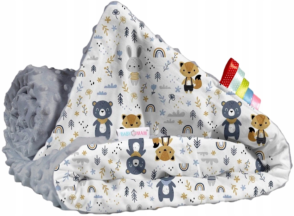 

Babymam Kocyk Dwustronny Minky Bawełna 75x100CM