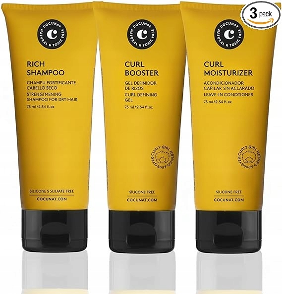 Cocunat Sada pro péči o kudrnaté vlasy travel size 3 kusy
