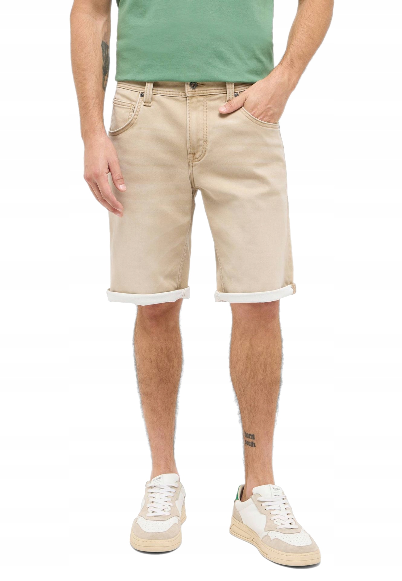 Mustang béžové pánské kraťasy krátké kraťasy džínové 32