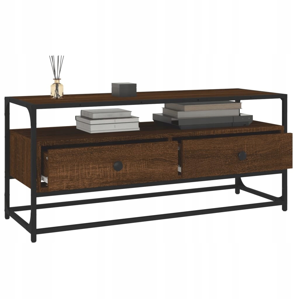 SZAFKA POD TELEWIZOR BRĄZOWY DĄB 100X35X45CM Marka VidaXL