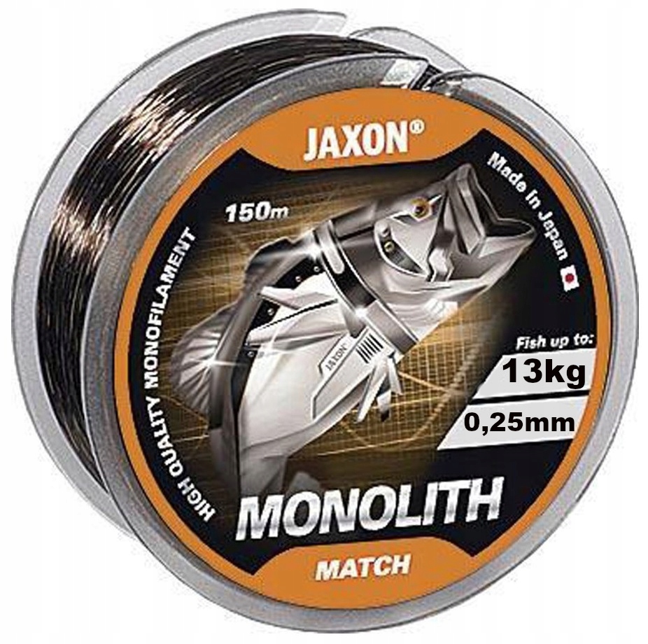 0,25mm 150m 13kg ŻYŁKA JAXON MONOLITH MATCH SPŁAWI