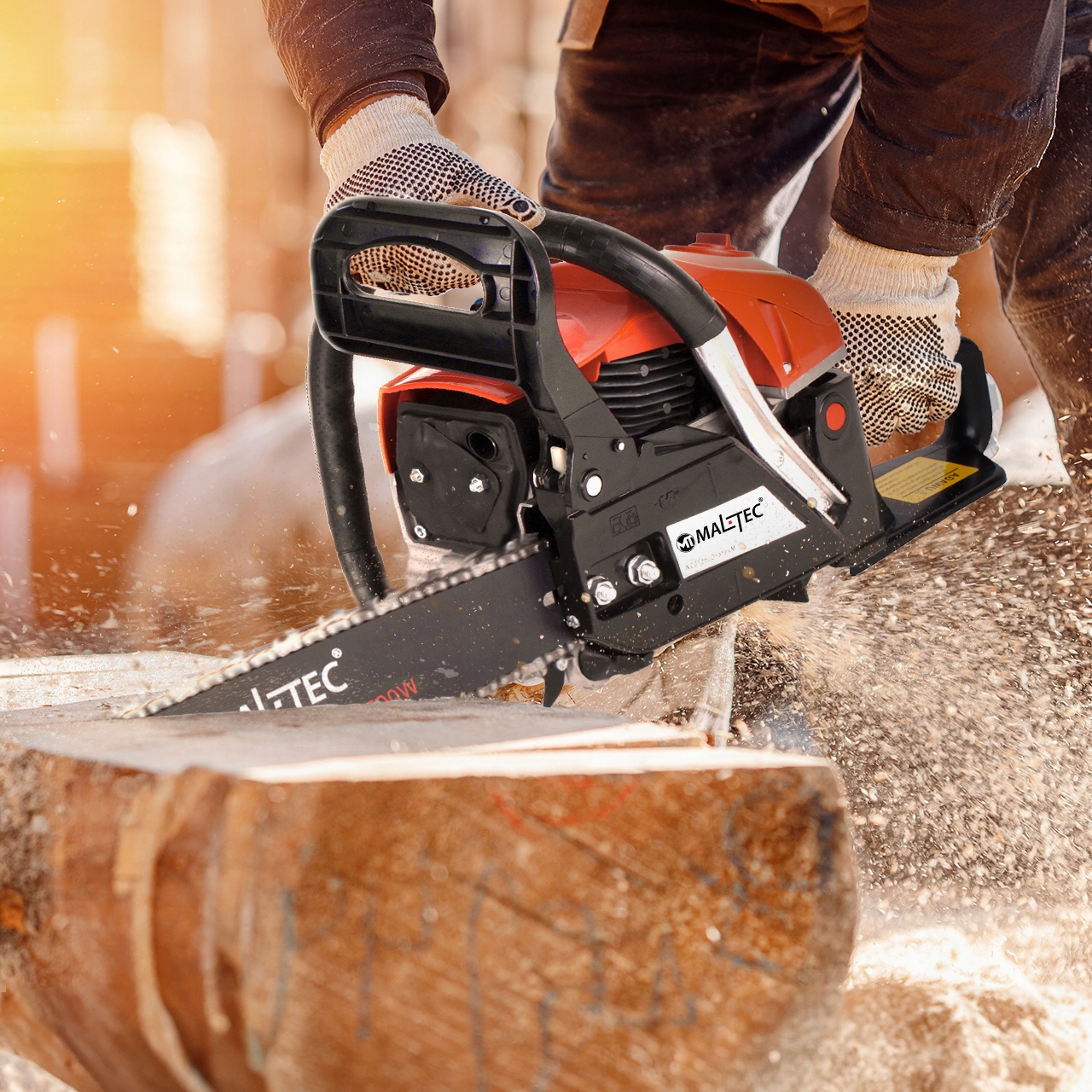 PIŁA ŁAŃCUCHOWA SPALINOWA PILARKA PROWADNICE OLEJ 5,7KM DUŻY ZESTAW MOCNA Długość prowadnicy 45 cm