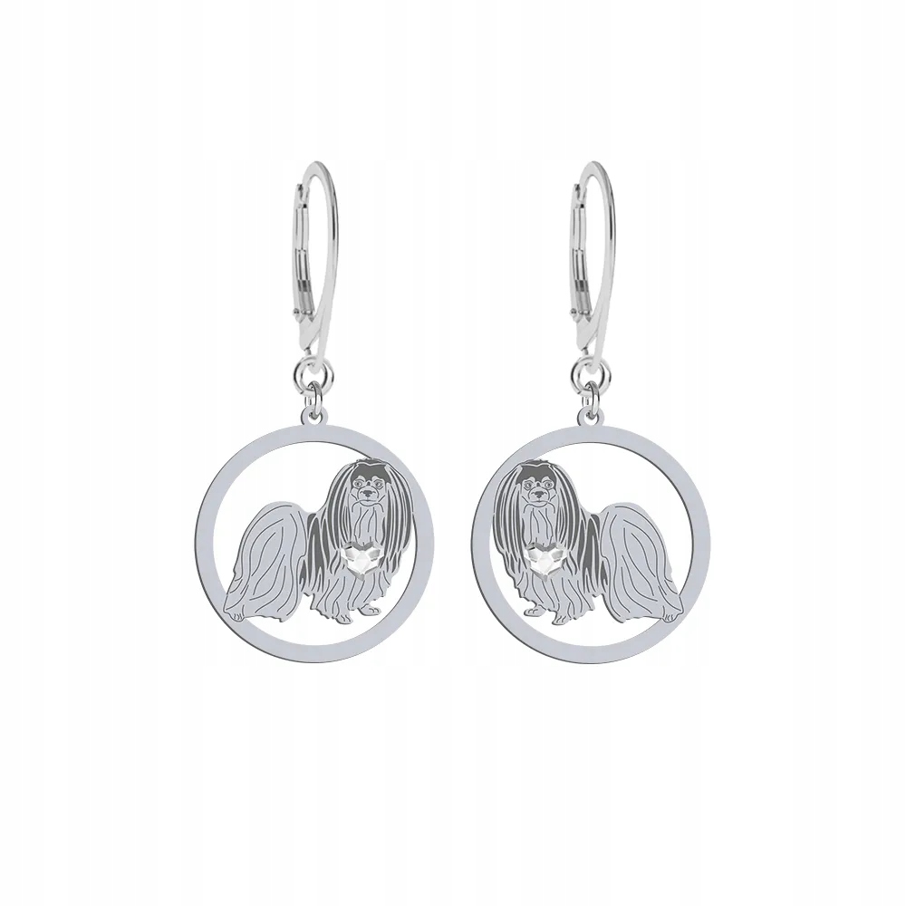 Stříbrné Náušnice se psem Phalene Stříbro 925 Šperky Dárek Gravírování Bonus