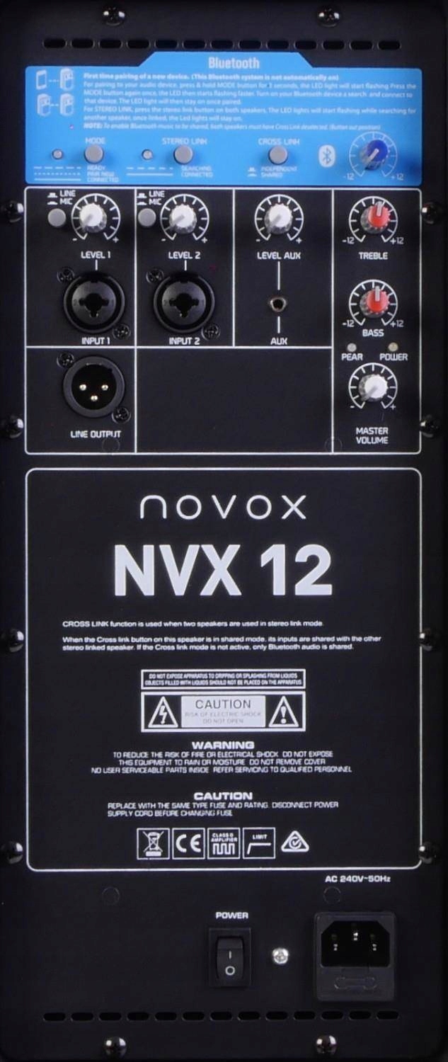 Novox NVX12 kolumna aktywna bluetooth Model NVX12