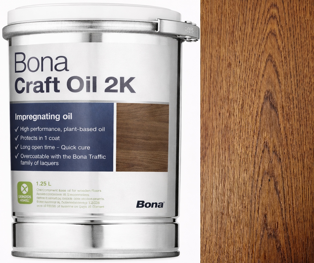 Bona Craft Oil 2K Umbra Čokoláda 1,25 l olej na parkety a dřevo