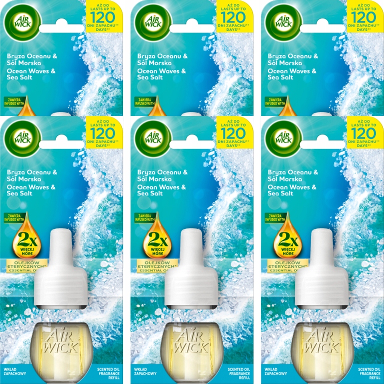 Air Wick Náhradní náplň do osvěžovače vzduchu Bryza Oceanu Mořská sůl 6 Ks