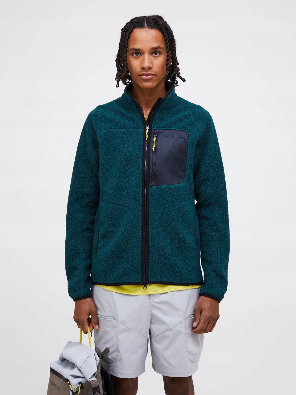 Peak Performance Bluza Męska Nature Rush Pile Zip Ponderosa Pine Black XL