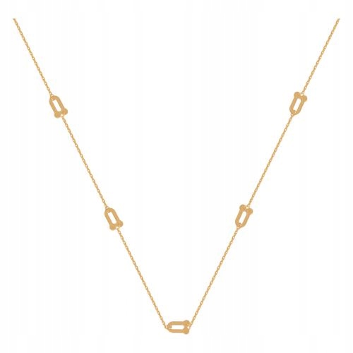 Náhrdelník ze zlata 585 s ankrovou vazbou a módními prvky