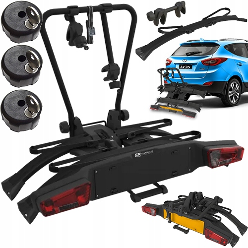 BAGAŻNIK ROWEROWY 3 ROWERY ELEKTRYCZNE PLATFORMA NA HAK PERUZZO ATLANTIS