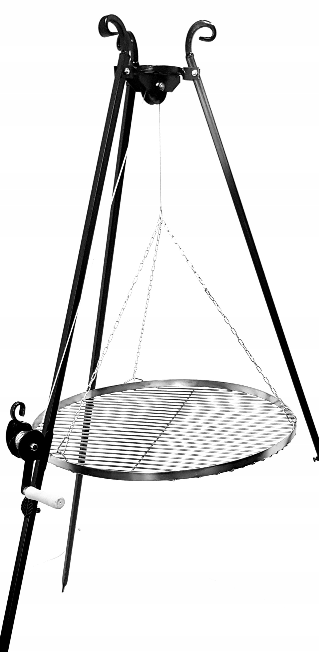 Griil záhradný statív s veľkým roštom 80 cm inox